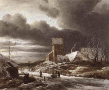 Paysage d’hiver Jacob Isaakszoon van Ruisdael Peinture à l'huile